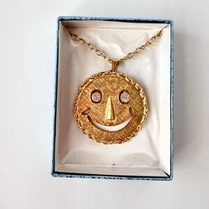 Smiley Necklace, Vintage!
